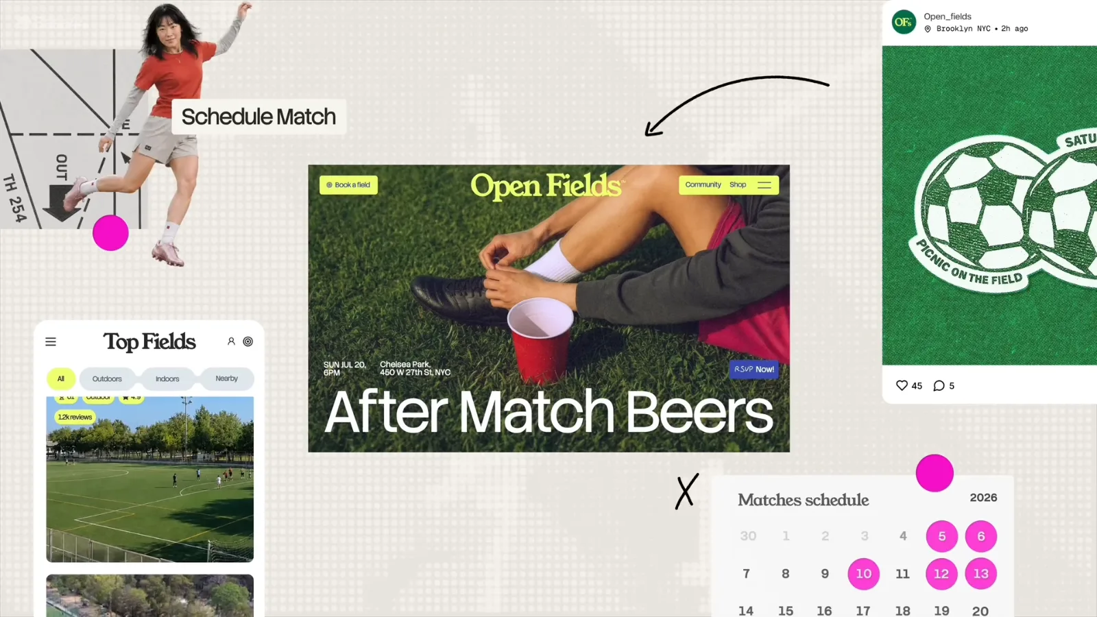 Style frame from More clients. Same you. Agencies build bigger with Base44 at 0:16