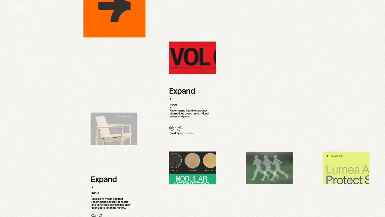 Style frame from More clients. Same you. Agencies build bigger with Base44 at 0:20